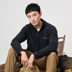 Columbia 抓绒衣男26秋冬户外运动半拉链套头衫防风保暖立领抓绒外套AE6558 010 L