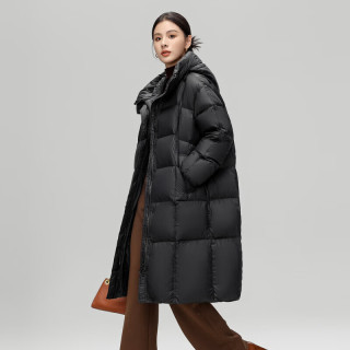 雪中飞 五折！雪中飞（SNOWFLYING）新款女士多巴胺减龄时尚长款连帽羽绒服