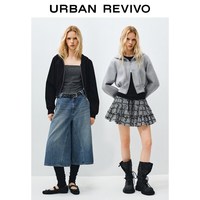 URBAN REVIVO UYY160038+ 连帽短款外套 花灰 S