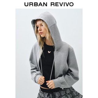 URBAN REVIVO UYY160038+ 连帽短款外套 花灰 S