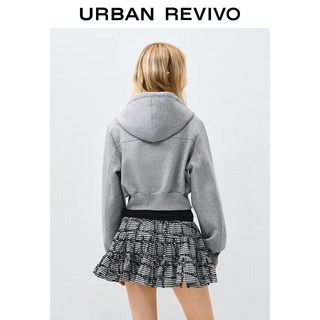 URBAN REVIVO UYY160038+ 连帽短款外套 花灰 S