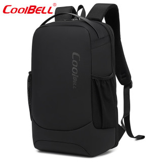 coolbell COOL BELL新款男士户外双肩包商务旅行电脑背包防水大容量学生书包 CB-8269黑色 17寸