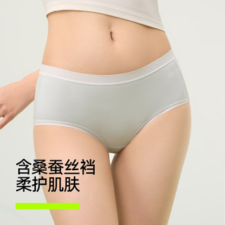 有棵树 10A抗菌桑蚕丝裆 纯棉无痕三角内裤 L