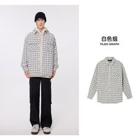 美特斯邦威 小香风男士外套26秋季百搭时尚宽松衬衫格子夹克上衣