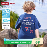 Levi's 速干抗菌 儿童短袖T恤 深靛蓝 160 /80