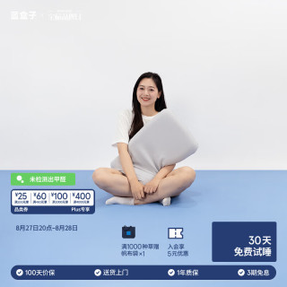 蓝盒子 M2透气版枕头记忆棉枕头成人深睡护颈枕助眠慢回弹宿舍透气 M2透气版 8cm 单只