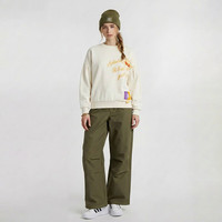 adidas 卫衣女装春秋休闲跑步运动服透气舒适套头衫IA6771 白色 M