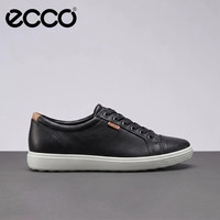ecco 女士牛皮休闲鞋 柔酷7号430003 01001黑色 37