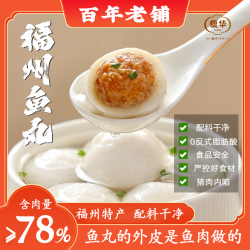 馥华 福州鱼丸240g 鱼肉+猪肉≥78%手工灌汤包心丸子爆汁火锅丸料 福州鱼丸240g*1包