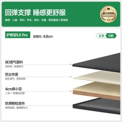 麻大师 0胶水护脊宝5.0软床垫加硬神器麻小豆薄款护腰脊硬床垫家用