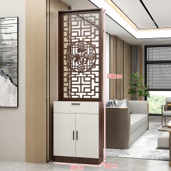 徐艺木业 2026新款入户正对门玄关柜屏风隔断客厅进门玄关柜鞋柜一体穿堂风