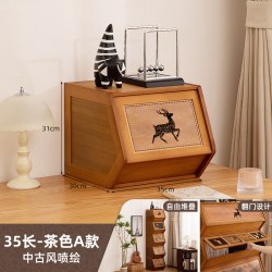 木马人 床头柜子置物架小型中古风卧室出租房家用收纳柜简易儿童轻奢新款