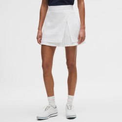 lululemon 女士高尔夫 拒水褶饰高腰短裙 拒水丨lululemon丨LW8AT0S