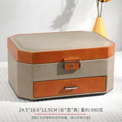 POLOFEST出口高档珠宝收纳盒子防氧化首饰箱复古皮质手饰品首饰盒