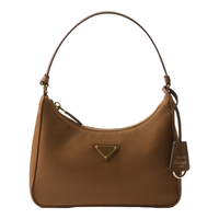 PRADA Re-Edition 2005 Re-Nylon迷你手袋 白兰地色