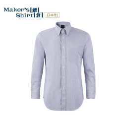 kamakurashirts 曼哈顿纽扣领条纹衬衫 FJBB26