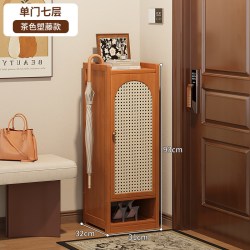 竹中生智 入户门口鞋架2026新款出租屋用带门防尘简易鞋柜家用室内好看多层