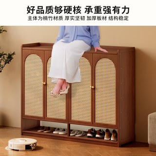 竹中生智 带门防尘多层鞋架 简易室内家用