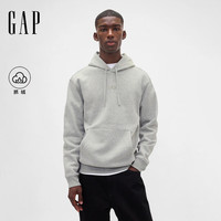 Gap 早秋Logo刺绣抓绒宽松连帽衫卫衣美版偏大,建议拍小一码】