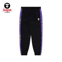 Aape 女装春夏多色猿颜字母印花撞色拼接束脚长裤6867XXI