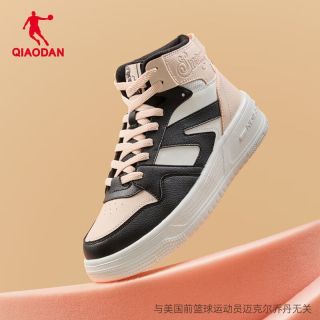 百亿补贴：乔丹 高帮板鞋女鞋2026秋冬新款革面学生增高休闲运动鞋女