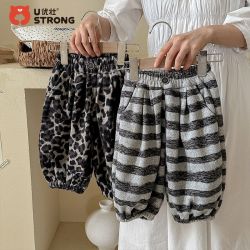 优壮 儿童春秋休闲卫裤宝宝洋派灯笼裤韩版束脚男女童百搭哈伦裤子