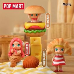 泡泡玛特 POPMART/泡泡玛特 MOLLY面包脑袋系列手办盲盒玩具摆件