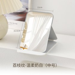 古迪 折叠化妆镜桌面便携台式小梳妆镜家用办公室男士宿舍专用镜子