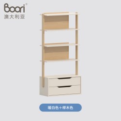 Boori Kids Boori实木落地书架一体靠墙客厅收纳架家用现代简约书房置物柜
