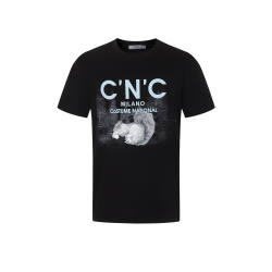 C'N'C CNC男装26夏季新款轻奢圆领短袖T恤男印花商场同款潮青年半袖