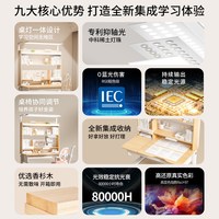 大满贯 儿童学习桌实木书桌小学生矫正坐姿可升降一体课桌椅 杉语