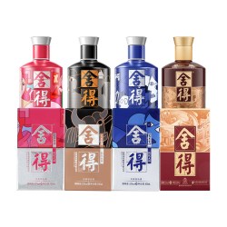 舍得 艺术大典 52度浓香型白酒 100ml*4瓶 礼盒装