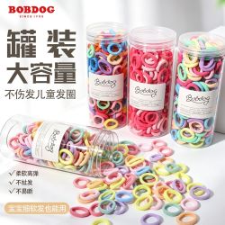 巴布豆 彩色拇指发圈橡皮筋毛巾儿童不伤发头绳高弹力发绳宝宝发圈