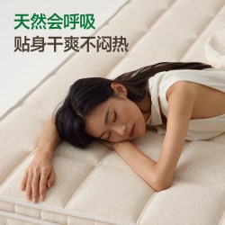 麻大师 豆喜床垫独立弹簧黄麻护脊腰硬垫子双人家用厚席梦思床垫