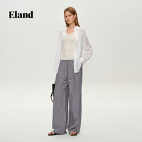 E·LAND 衣恋 Eland衣恋休闲裤女竖条纹阔腿显瘦长裤2026秋新款