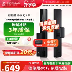 德施曼 小嘀系列 Q2P 电子锁 星爵黑