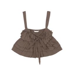 ZARA 减龄甜美风女士度假风纯色百搭休闲纯棉吊带背心