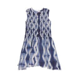 ZARA 女童小众时尚压褶流苏做旧款拼色无袖背心连衣裙