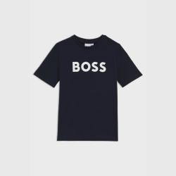 HUGO BOSS 男款儿童舒适柔软印花短袖T恤
