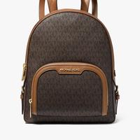 MICHAEL KORS Jaycee 经典棕老花女士通勤复古印花双肩包