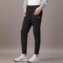 PUMA 纯色松紧直筒男士休闲裤