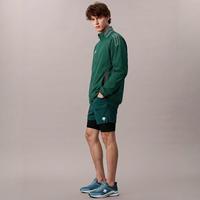 adidas 男式拼接条纹复古运动立领夹克