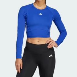 adidas 女款logo圆领时尚简约长袖衫