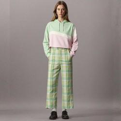 adidas NEO 拼色连帽短款运动卫衣