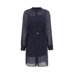 Armani Exchange 女士优雅文艺气质衬衫式插肩袖有内衬防走光休闲连衣裙