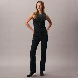 ZARA 女士时尚潮流简约纯色日常百搭亮钻装饰圆领休闲无袖T恤