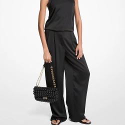 MICHAEL KORS 女士时尚潮流纯色丝滑垂感通勤百搭透气休闲锥形裤