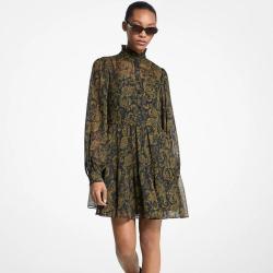 MICHAEL KORS 女士潮流印花圆领宽松休闲连衣裙