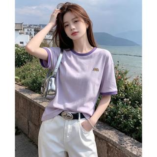 雪中飞 纯棉短袖t恤女2026夏季小个子休闲简约打底衫上衣