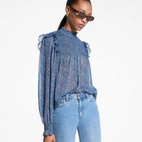 MICHAEL KORS 女士时尚潮流圆领休闲衬衫